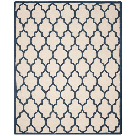 Safavieh Cambridge Hand Tufted Rectangle RugIvory & Navy 8 x 10 ft. CAM134Z-8